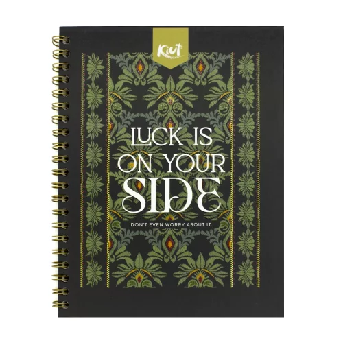 Libreta Argollada Durabook  Kiut 80 Hojas Linea Corriente  Luck Is On Your