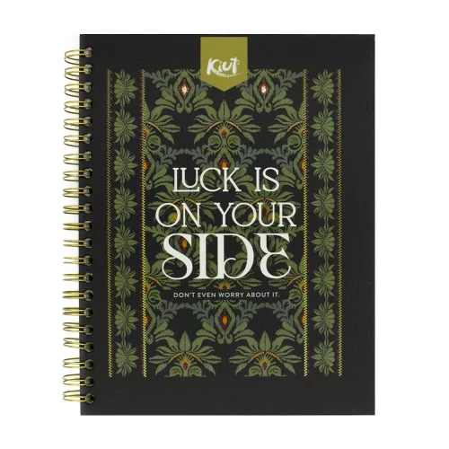 Libreta Argollada Durabook Grande Kiut 80 Hojas Linea Corriente  Luck Is On Your