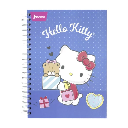 Libreta Argollada Durabook Hello Kitty Grande 150 Hojas Lineas 6 Materias  - Regalo