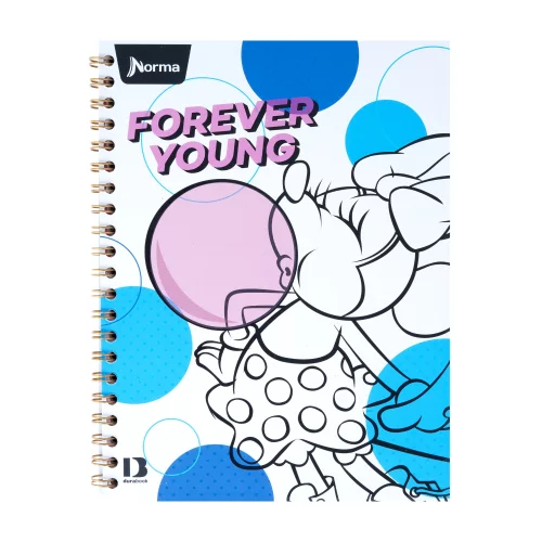 Libreta Argollada Durabook Mickey-Minnie  100 Hojas Linea 4 Materias  - Forever Young