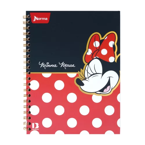 Libreta Argollada Durabook Mickey-Minnie  100 Hojas Linea 4 Materias  - Minnie