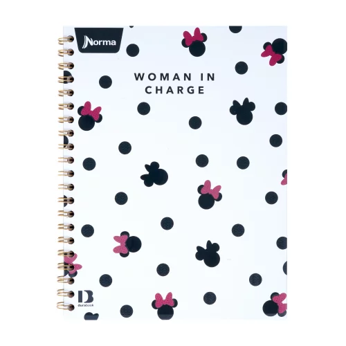 Libreta Argollada Durabook Mickey-Minnie  100 Hojas Linea 4 Materias  - Woman In Charge