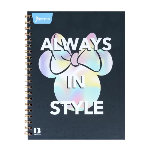 Libreta Argollada Durabook Mickey-Minnie Grande 100 Hojas Linea 4 Materias  - Always In Style