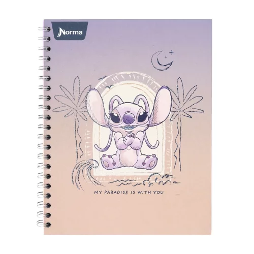 Libreta Argollada Durabook Stitch Grande 150 Hojas 6 Materias Linea  - 626 Flavors