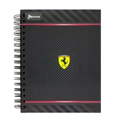 Libreta Argollada Tapa Dura  6 Materias 150 Hojas 1 Linea Ferrari- F Texturas