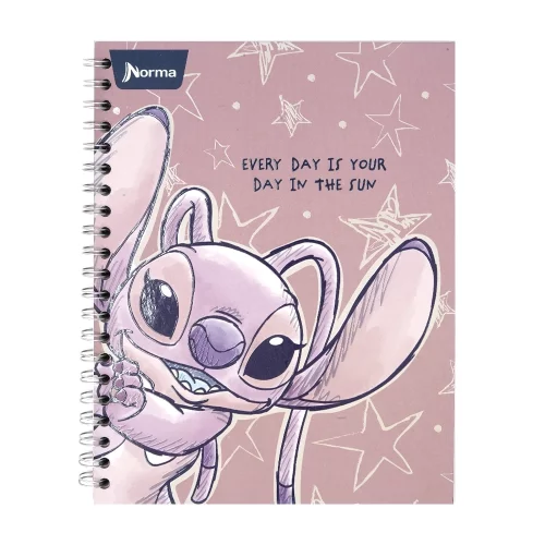 Libreta Argollada Tapa Dura Grande 80 Hojas Linea Corriente Stitch - Sweet Thing