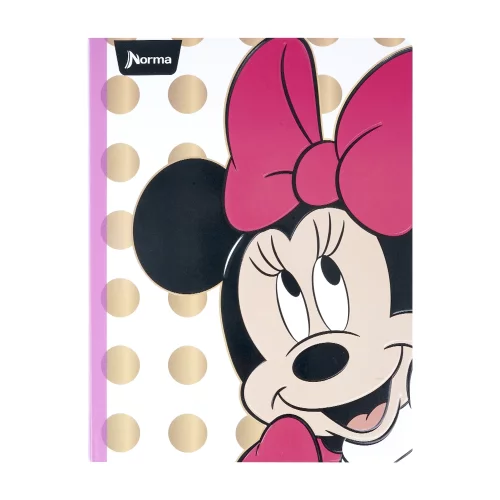 Libreta Cosida   Mickey-Minnie   100 Hojas Cuadriculado  - Moño Rojo