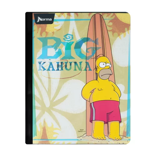 Libreta Cosida 100 Hojas Cuadriculado Los Simpsons - Big Hakuna