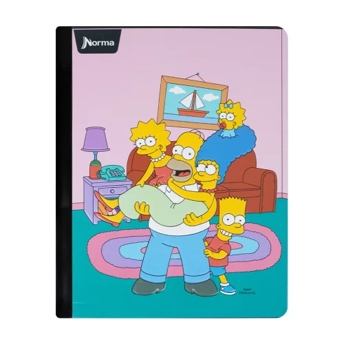 Libreta Cosida 100 Hojas Cuadriculado Los Simpsons - Familia