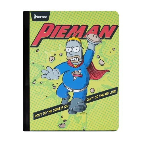 Libreta Cosida 100 Hojas Cuadriculado Los Simpsons - Pieman