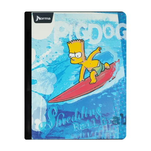 Libreta Cosida 100 Hojas Cuadriculado Los Simpsons - Pig Dog