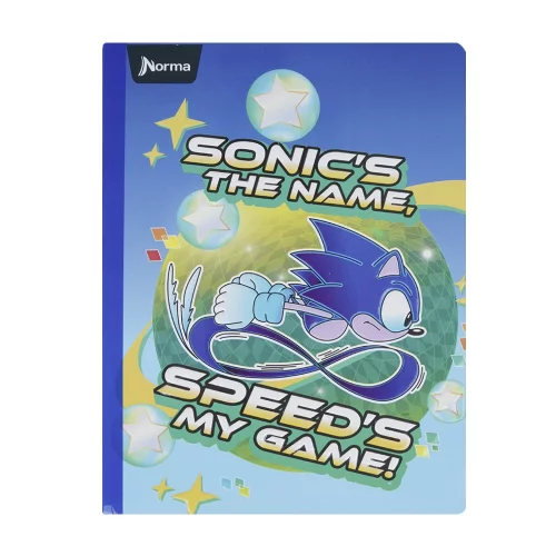 Libreta Cosida 100 Hojas Cuadriculado Sonic - My Game