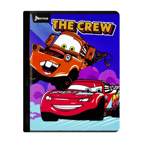 Libreta Cosida Cars  100 Hojas   Cuadriculado  - 6 The Crew