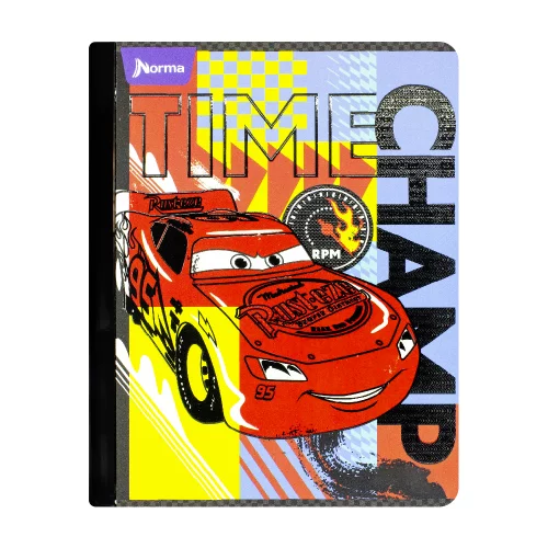 Libreta Cosida Cars  100 Hojas   Doble Linea  - 3 Time