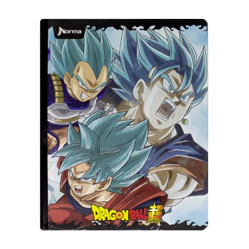 Libreta Cosida Dragon Ball  100 Hojas   Cuadriculado  - 2 Goku Blue