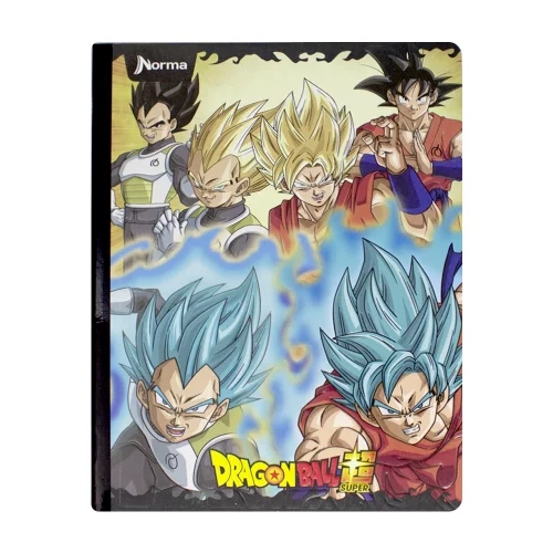 Libreta Cosida Dragon Ball  100 Hojas   Cuadriculado  - 5 Goku Blue Y Vegeta