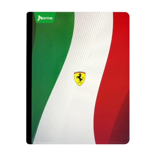 Libreta Cosida Ferrari  100 Hojas   Cuadriculado  - Bandera