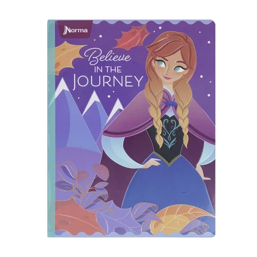 Libreta Cosida Frozen  100 Hojas   Cuadriculado  - 1 Believe Anna