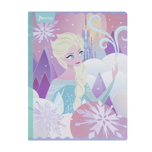 Libreta Cosida Frozen  100 Hojas   Cuadriculado  - 10 Elsa Copos Nieve