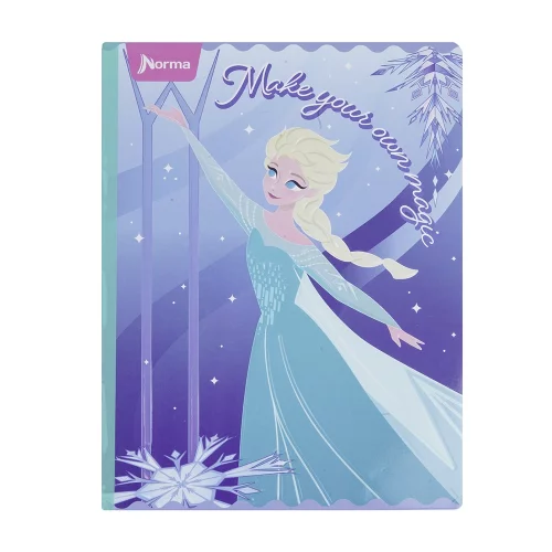 Libreta Cosida Frozen  100 Hojas   Doble Linea  - 6 Elsa Make