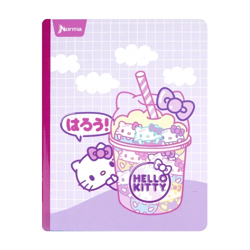 Libreta Cosida Hello Kitty    100 Hojas Cuadriculado  - Soda