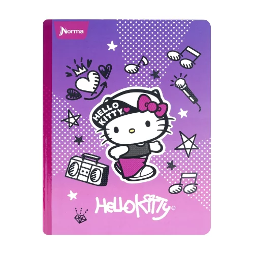 Libreta Cosida Hello Kitty    100 Hojas Doble Linea  - Con Gorra