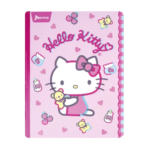 Libreta Cosida Hello Kitty    100 Hojas Linea Corriente  - Oso