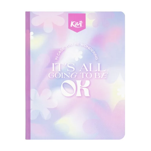 Libreta Cosida Kiut  100 Hojas   Cuadriculado Going To Be Ok