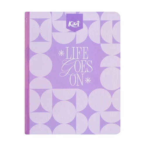 Libreta Cosida Kiut  100 Hojas   Doble Linea Life Goes On