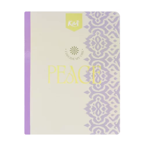 Libreta Cosida Kiut  100 Hojas   Doble Linea Peace