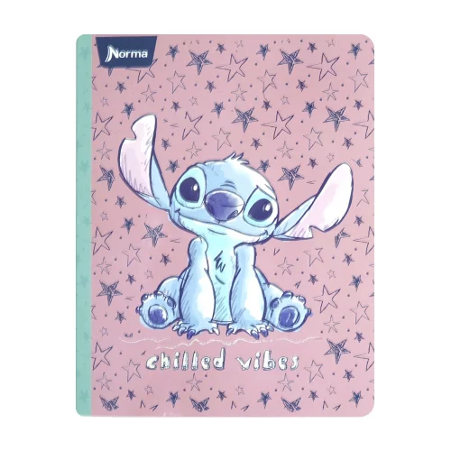 Libreta Cosida Stitch  100 Hojas   Cuadriculado  - 1 Chilled Vibes