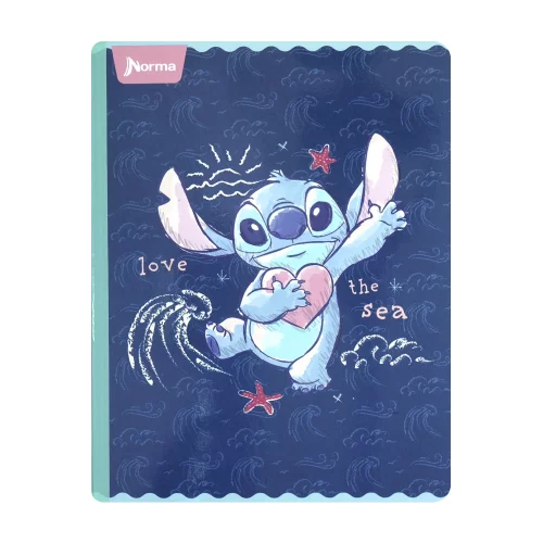 Libreta Cosida Stitch  100 Hojas   Cuadriculado  - 2 Love The Sea