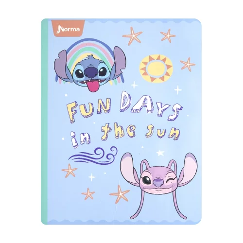 Libreta Cosida Stitch  100 Hojas   Linea Corriente  - 6 Fun Days