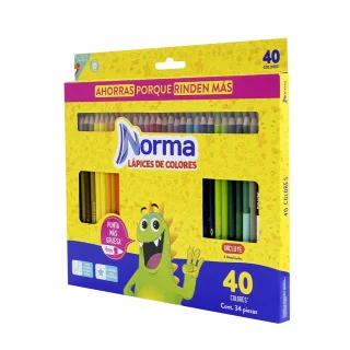 Caja de Colores Norma X40 Largos