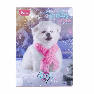 Carpeta Escolar Carton Dogs - Sparkles In Snow