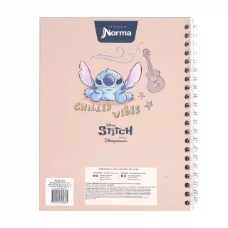 Libreta Argollada Durabook  Stitch 80 Hojas Linea Corriente   - The Flow