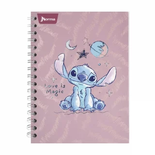 Libreta Argollada Durabook  Stitch 80 Hojas Linea Corriente  - One Of A Kind