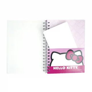 Libreta Argollada Durabook Hello Kitty  150 Hojas Lineas 6 Materias  - Arcoiris