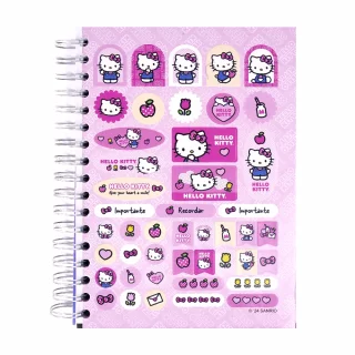 Libreta Argollada Durabook Hello Kitty Grande 150 Hojas Lineas 6 Materias  - Arcoiris