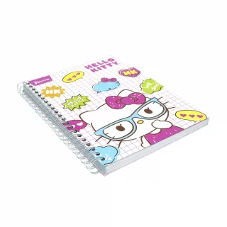 Libreta Argollada Durabook Hello Kitty Grande 150 Hojas Lineas 6 Materias  - Burbujas