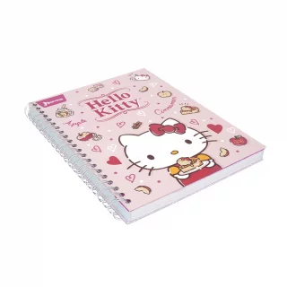 Libreta Argollada Durabook Hello Kitty Grande 150 Hojas Lineas 6 Materias  - Corazones