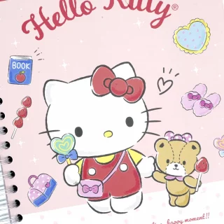 Libreta Argollada Durabook Hello Kitty Grande 150 Hojas Lineas 6 Materias  - Peluche