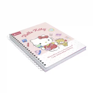 Libreta Argollada Durabook Hello Kitty Grande 150 Hojas Lineas 6 Materias  - Peluche