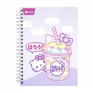 Libreta Argollada Durabook Hello Kitty Grande 150 Hojas Lineas 6 Materias  - Soda