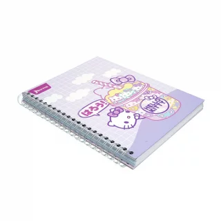 Libreta Argollada Durabook Hello Kitty Grande 150 Hojas Lineas 6 Materias  - Soda