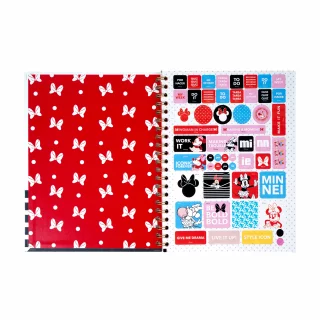 Libreta Argollada Durabook Mickey-Minnie  100 Hojas Linea 4 Materias  - Forever Young