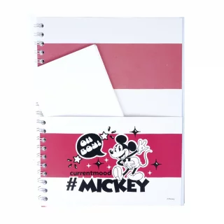 Libreta Argollada Durabook Mickey-Minnie  100 Hojas Linea 4 Materias  - Mickey