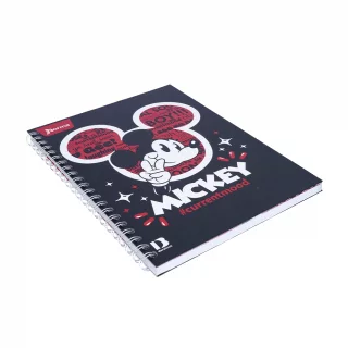 Libreta Argollada Durabook Mickey-Minnie  100 Hojas Linea 4 Materias  - Mickey