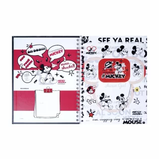 Libreta Argollada Durabook Mickey-Minnie  100 Hojas Linea 4 Materias  - Mickey