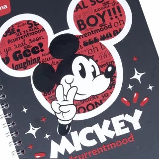 Libreta Argollada Durabook Mickey-Minnie  100 Hojas Linea 4 Materias  - Mickey